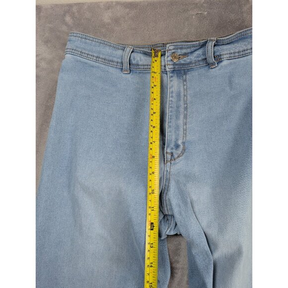 Guess Wide Leg Jeans Womens Size 30 High Rise Distressed Hem Hipster Y2K Preppy - Picture 6 of 10